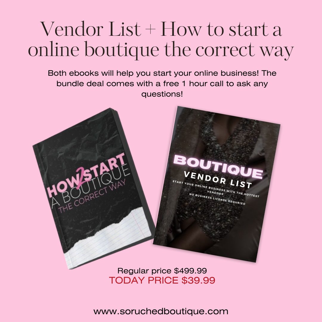 Vendor List + How to start an online boutique correctly ebook